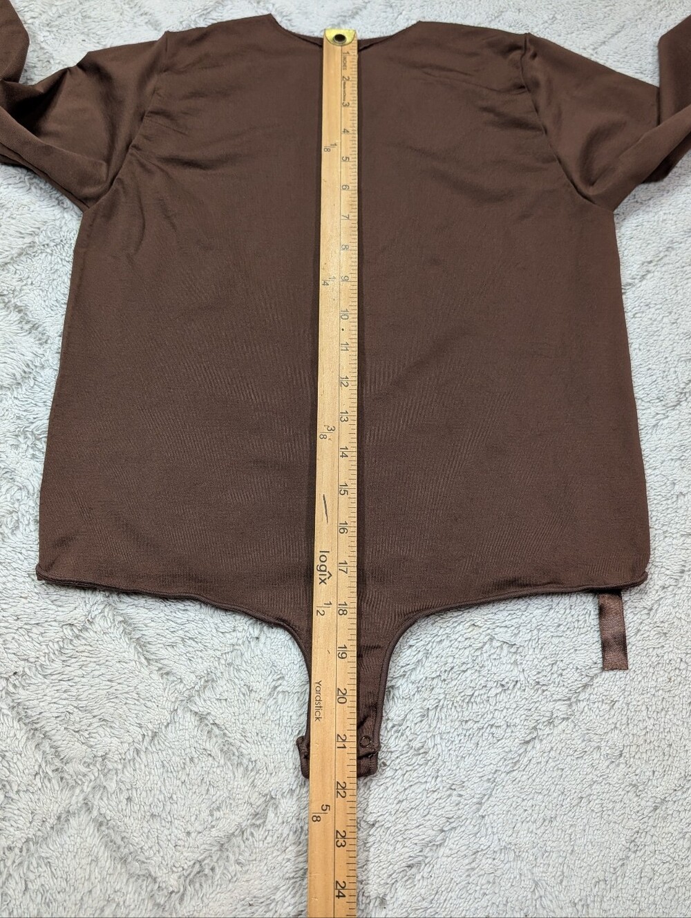 Skims Top Womens 2X/3X Brown Cocoa Bodysuit Long Sleeve Crew Neck Soft - Picture 5 of 7